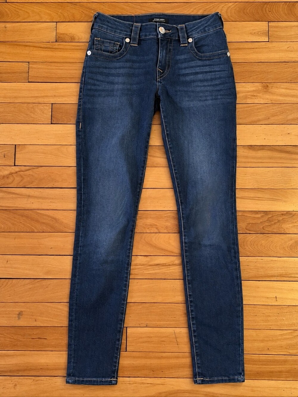 True Religion Jennie Curvy Mid Rise Super Skinny Jeans Size 26